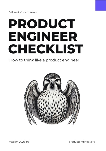 Cover of the Product Engineer Checklist